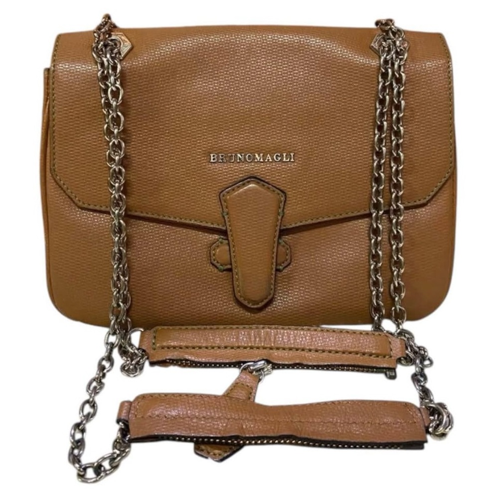 Bruno Magli Tan Leather Chain Bag
